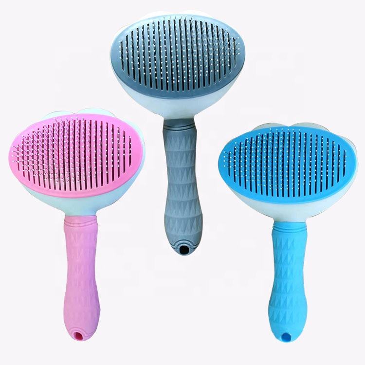 Self-Cleaning Pet Grooming Brush - Effortlessly Remove Loose Fur from Dogs & Cats