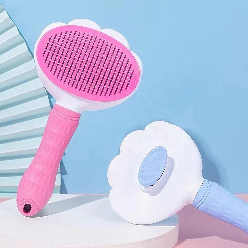 Self-Cleaning Pet Grooming Brush - Effortlessly Remove Loose Fur from Dogs & Cats