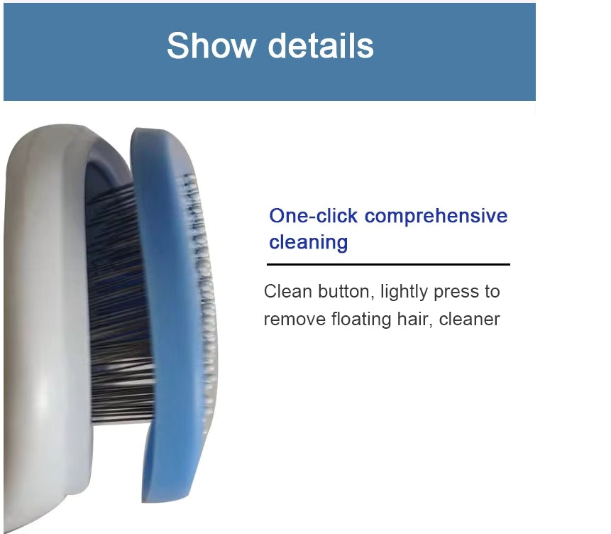 Self-Cleaning Pet Grooming Brush - Effortlessly Remove Loose Fur from Dogs & Cats