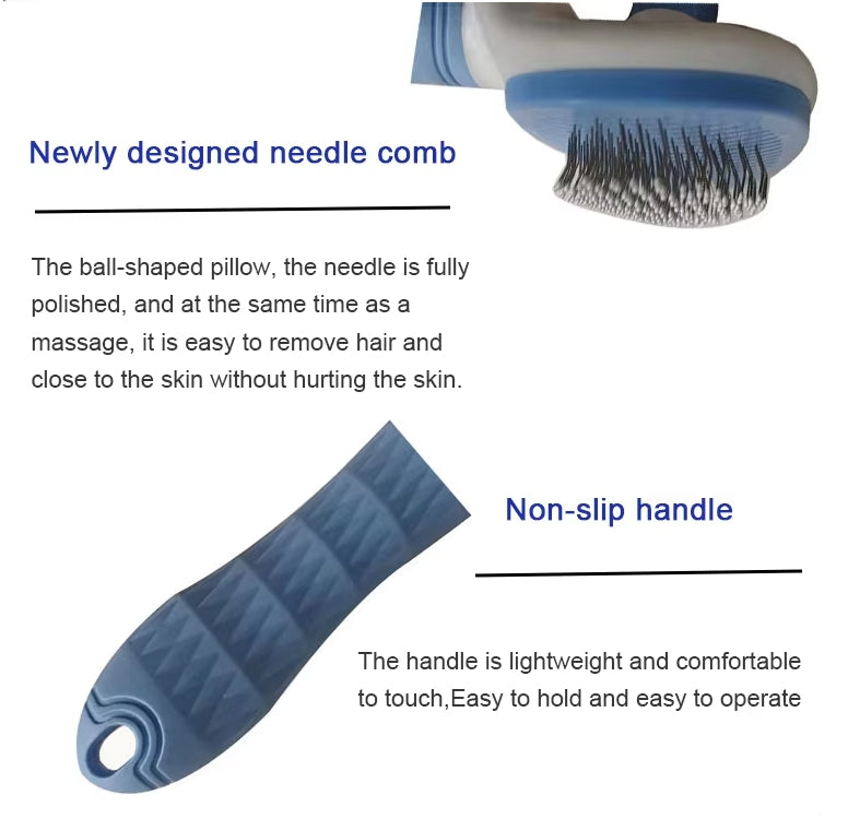 Self-Cleaning Pet Grooming Brush - Effortlessly Remove Loose Fur from Dogs & Cats