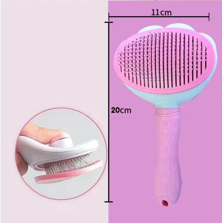 Self-Cleaning Pet Grooming Brush - Effortlessly Remove Loose Fur from Dogs & Cats